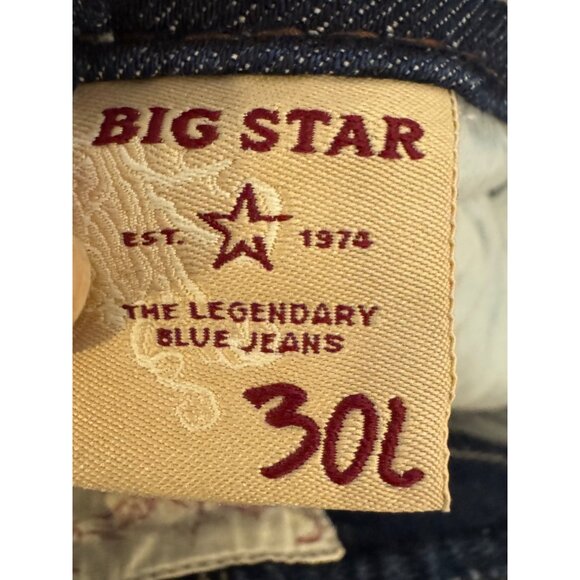 Big Star Sophie Womens 30L Blue Denim Jeans Mid Rise Bootcut Stretch - Picture 4 of 7